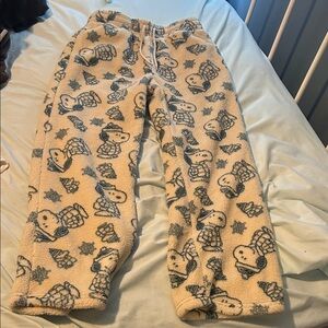 Peanuts Cream and Blue Pajama Pants